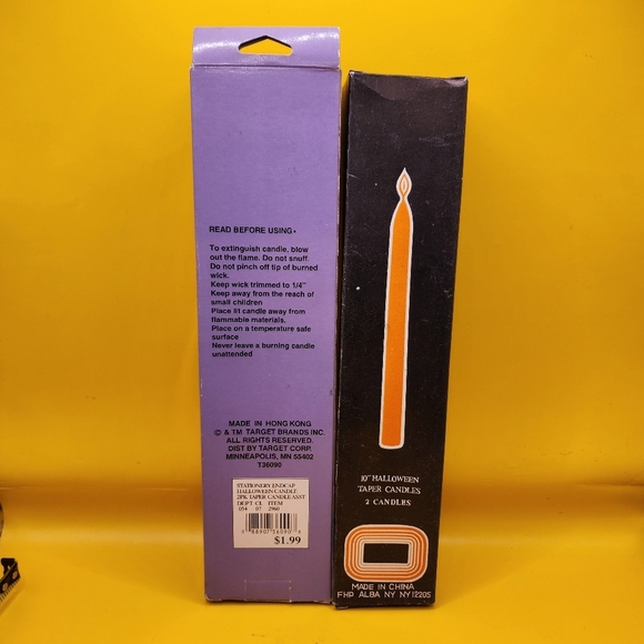 2 Sets of Vintage Halloween Candles New In Box 10” Tapers Decorative - Picture 3 of 3